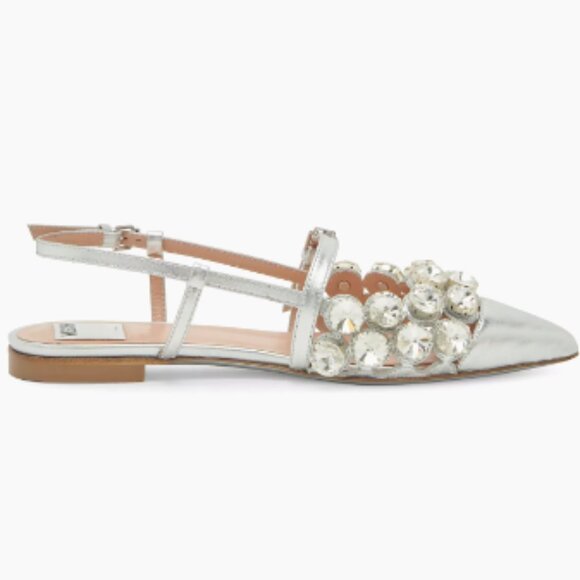 Moschino Silver Still Life Heart Ballerina Flats Cinderella would be Jealous! - Picture 8 of 13